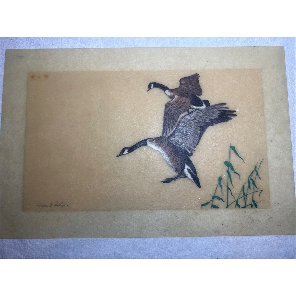 Vintage Fiberglass Wall Art By Grace B Gilmore Canada Geese